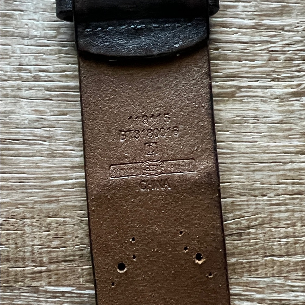 Fossil Metallic Embossed Patchwork Leather Belt Size L - Picture 9 of 9